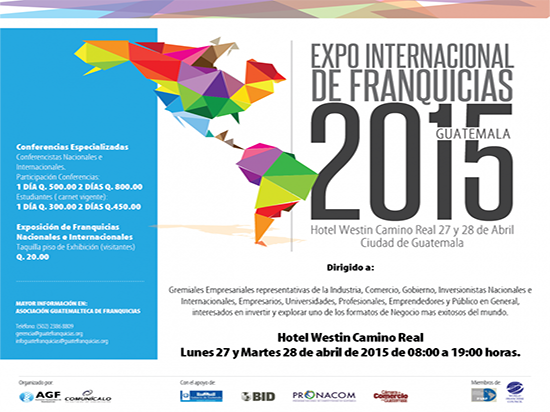 Este 27 de abril da inicio la Expo Internacional de Franquicias en Guatemala